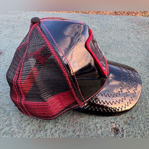 Black Panther Forever Patent Leather Trucker SnapBack Hat - Picture 3 of 7